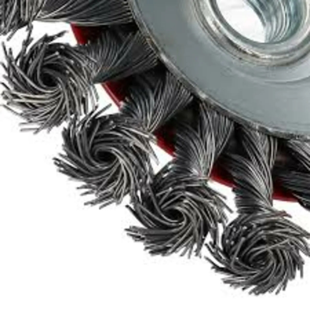 Wire brush for grinder 125mm twisted wire side - Image 4