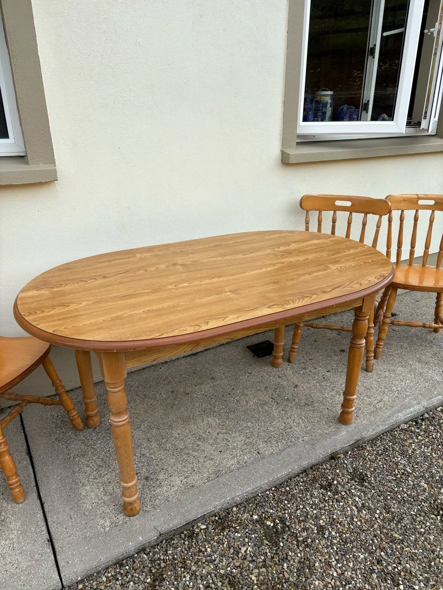 Pine Dining Table Chairs Free to Collect Ennis - Image 1
