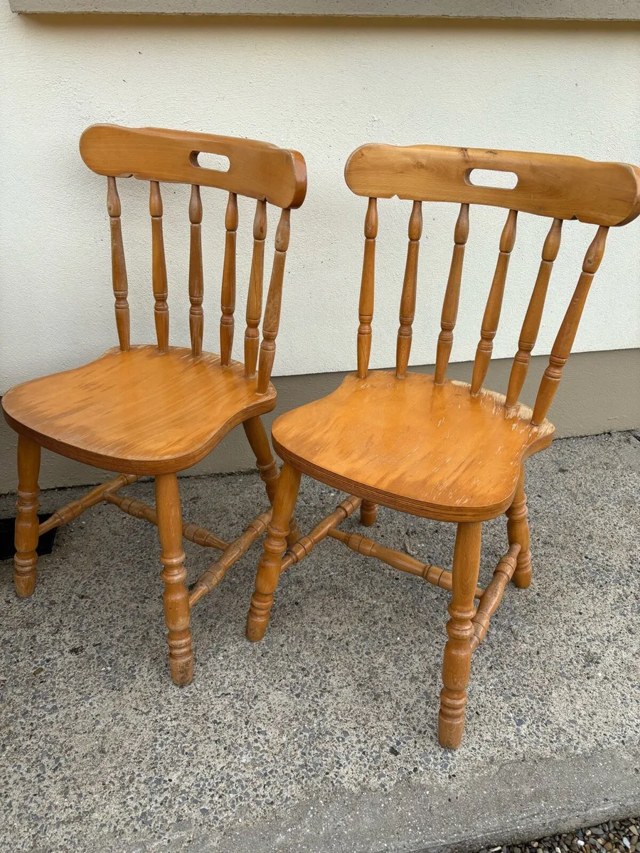 Pine Dining Table Chairs Free to Collect Ennis - Image 2