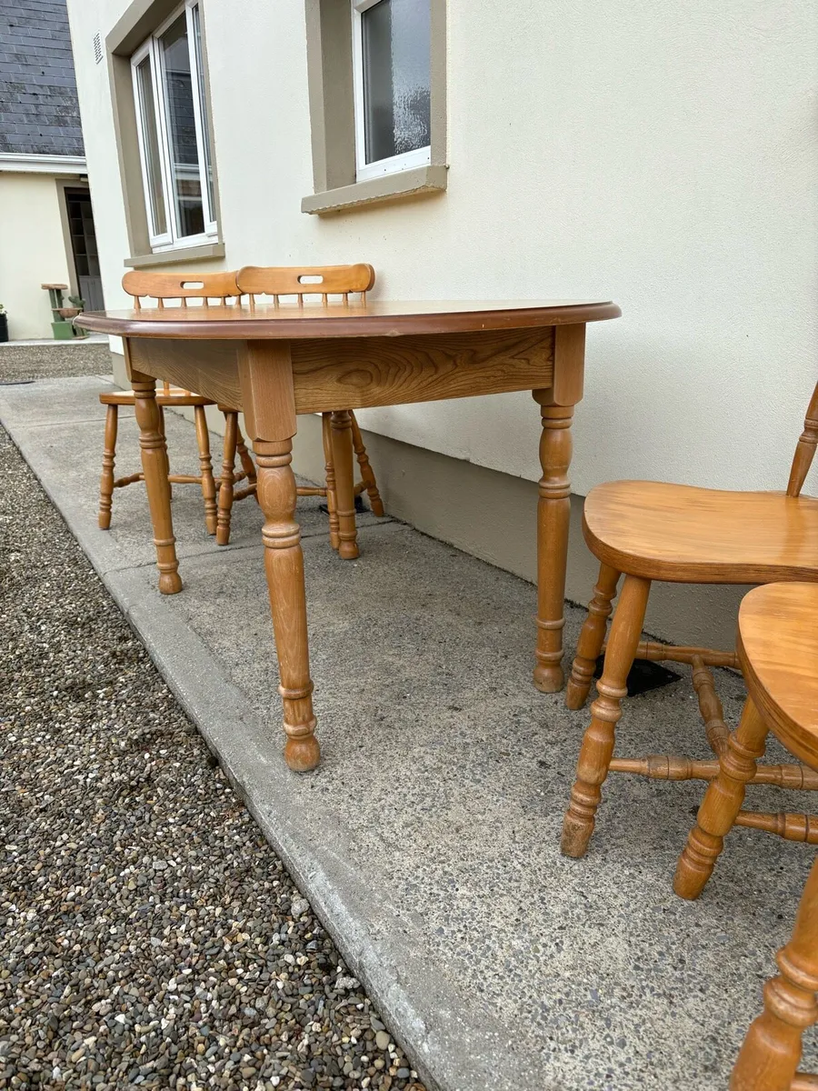 Pine Dining Table Chairs Free to Collect Ennis - Image 4