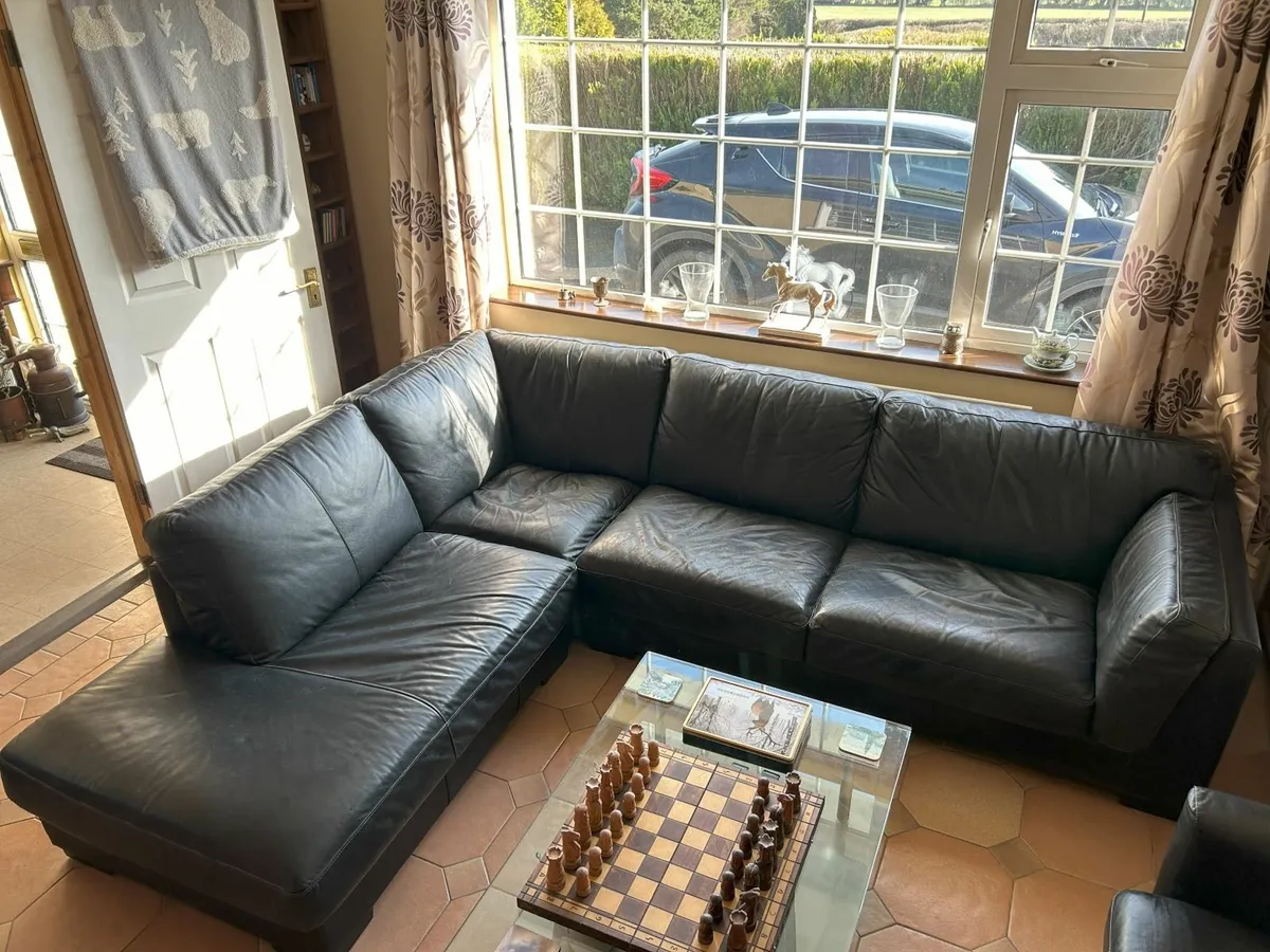 Genuine Leather Sofa - Image 1