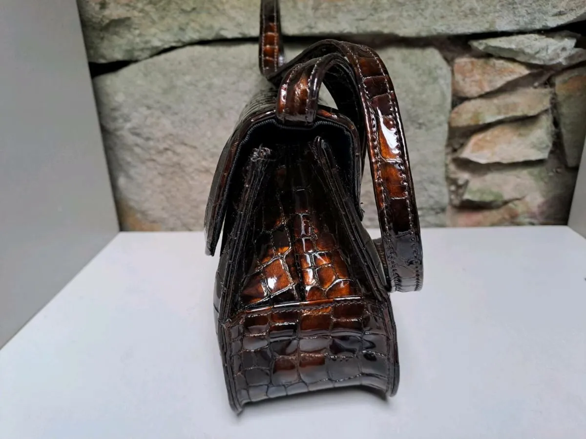 Bronze marble croc bag - Image 2