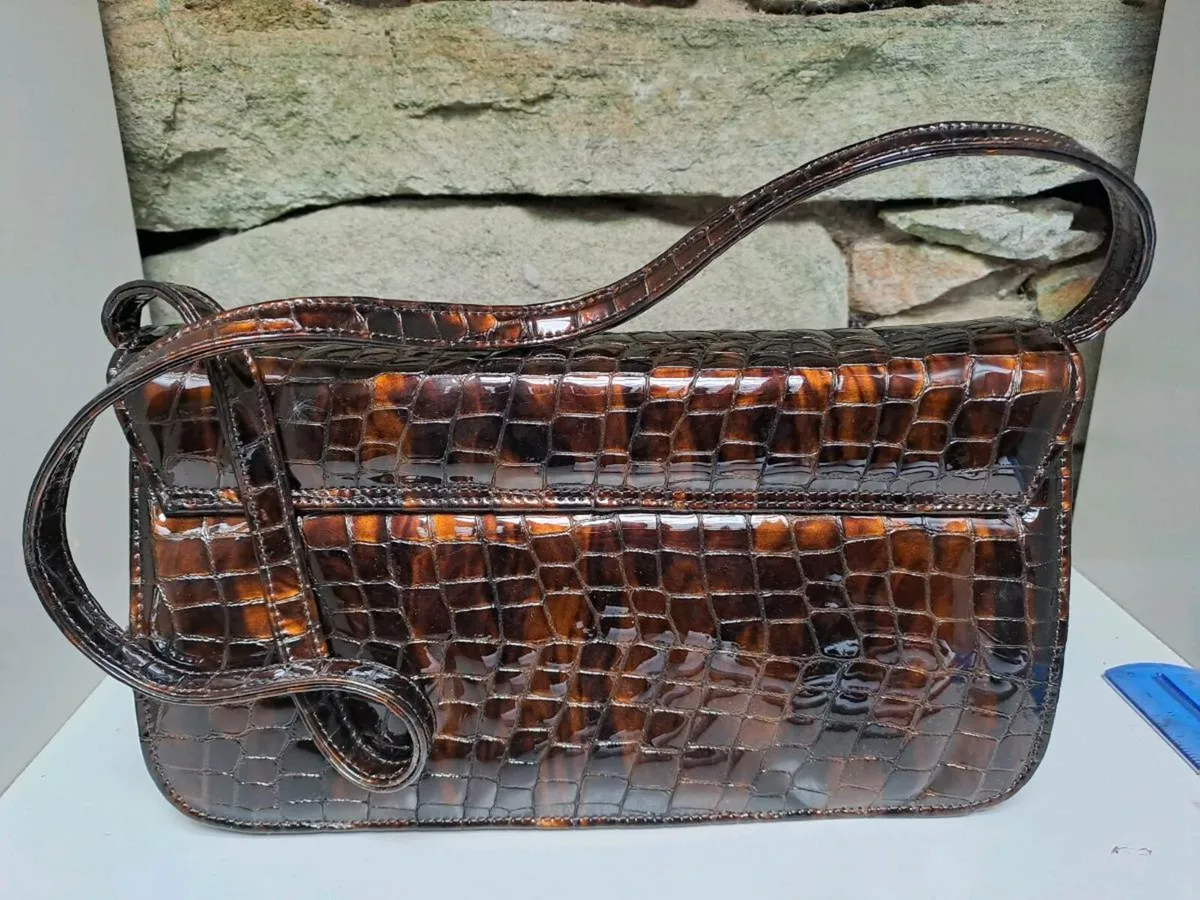 Bronze marble croc bag - Image 3