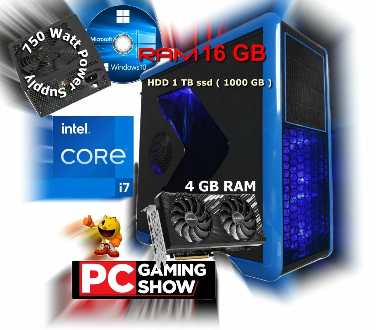 i7k intel PC GAMING COMPUTER MONITOR PC - Image 1