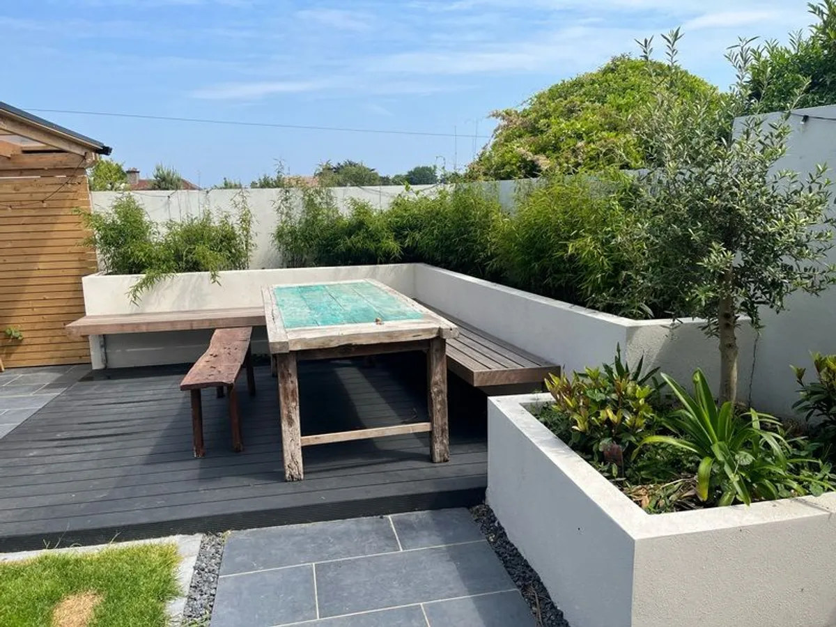 Handmade Teak Garden Table & Bench - Image 2