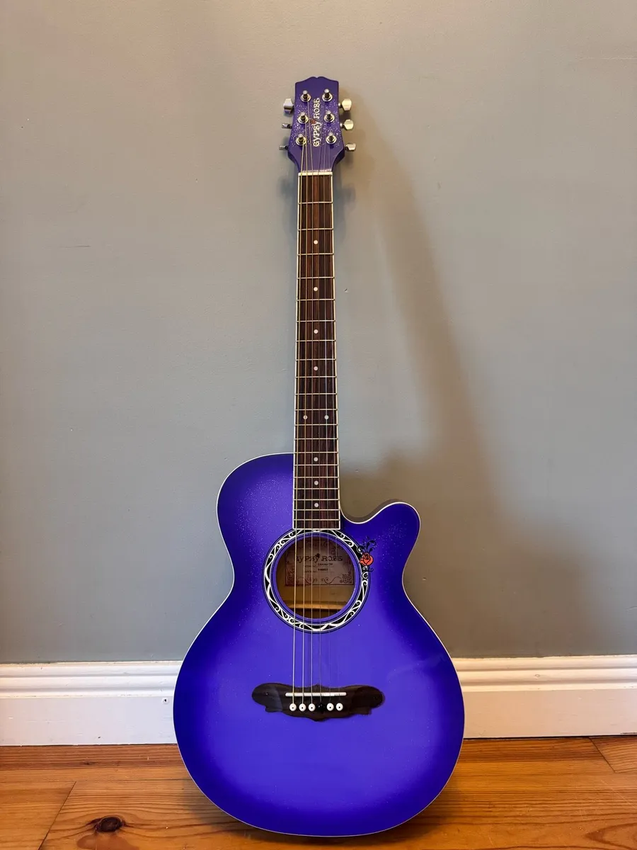 Purple Gypsy Rose Acoustic Guitar - Image 2