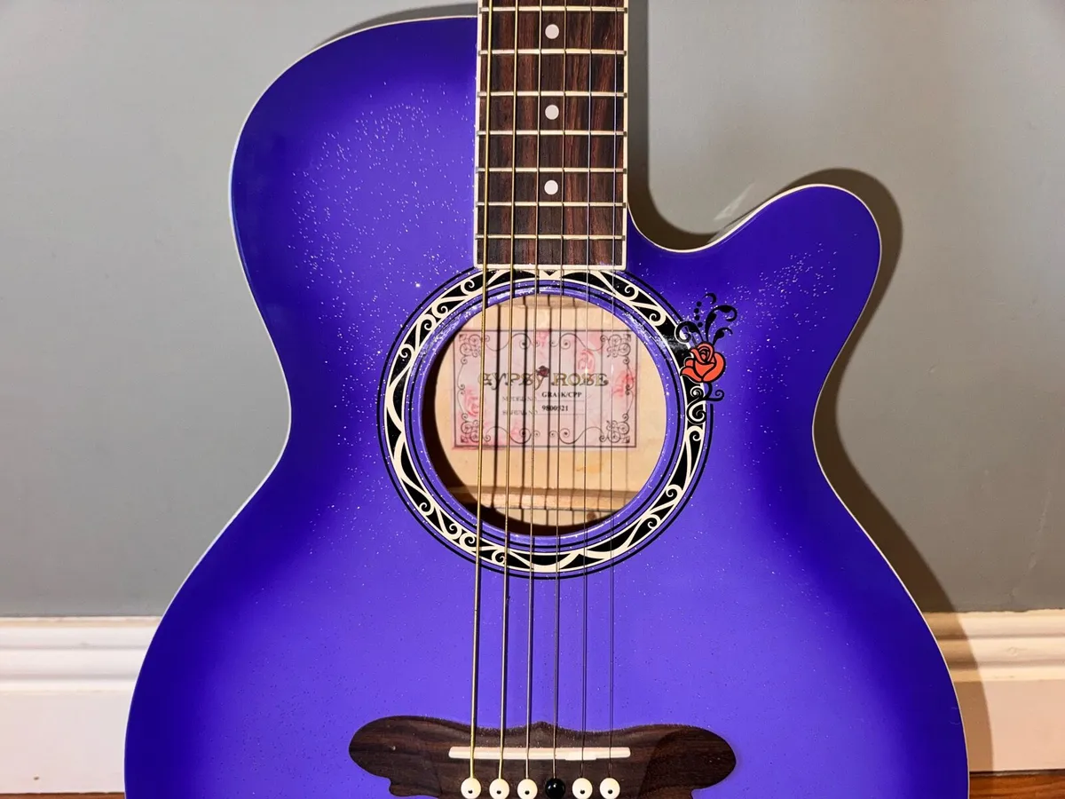 Purple Gypsy Rose Acoustic Guitar - Image 1