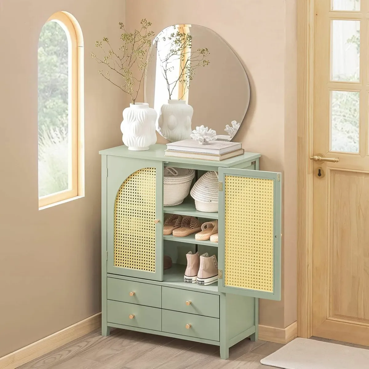 Stylish Entrance Cabinet Shoe Cabinet Storage Side - Image 1