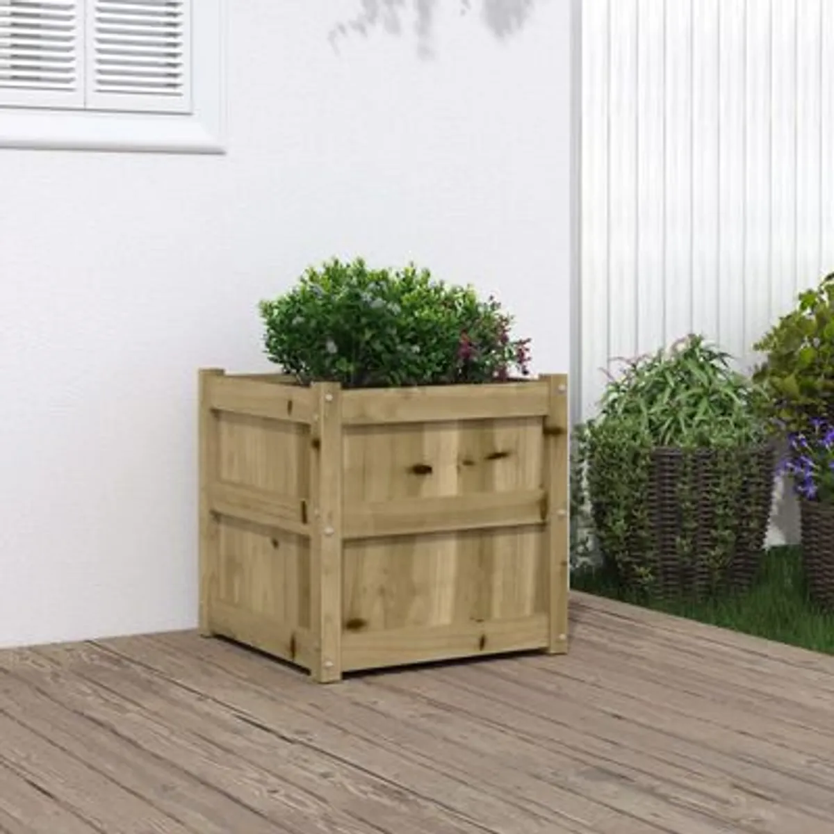 Wooden Planter x3 | 50x50x50cm - Image 2
