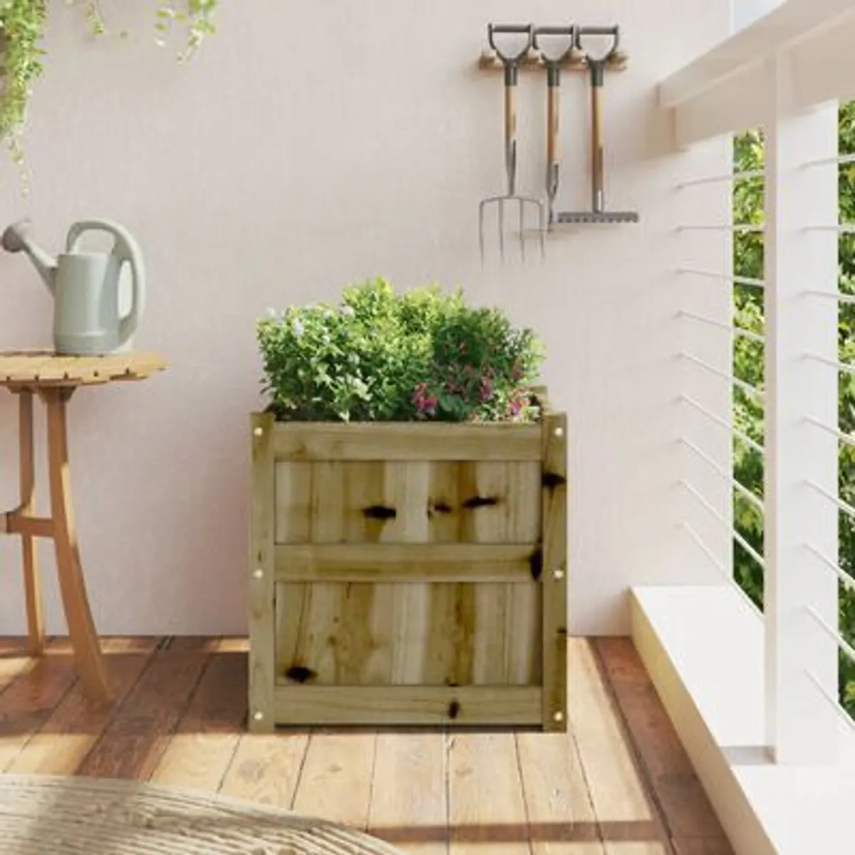 Wooden Planter x3 | 50x50x50cm - Image 3