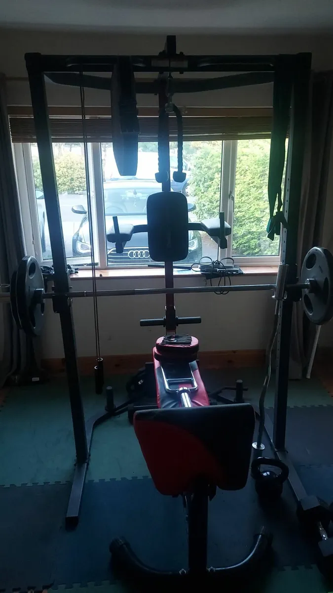 Weights Rack, Bench and Olympics Bar - Image 1