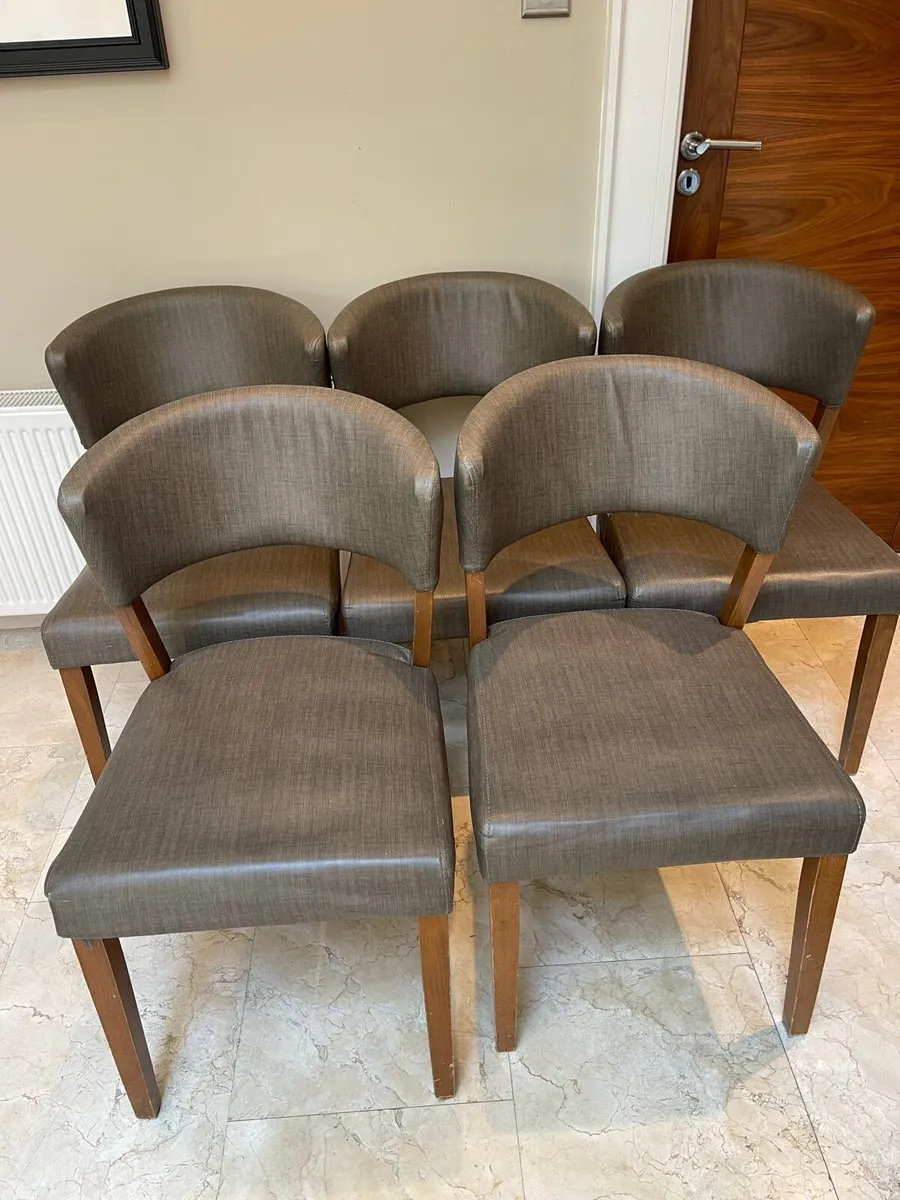 5 +1 Quality Leather Kitchen Dining Chairs-Deliver - Image 1