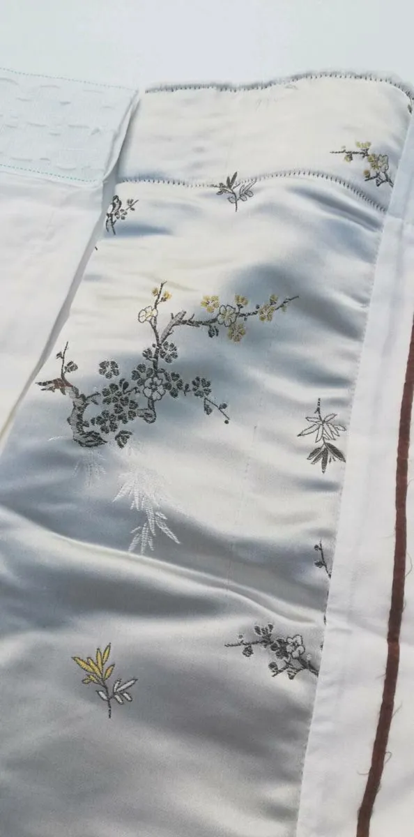 Pair of lined curtains & matching ties & covers - Image 2