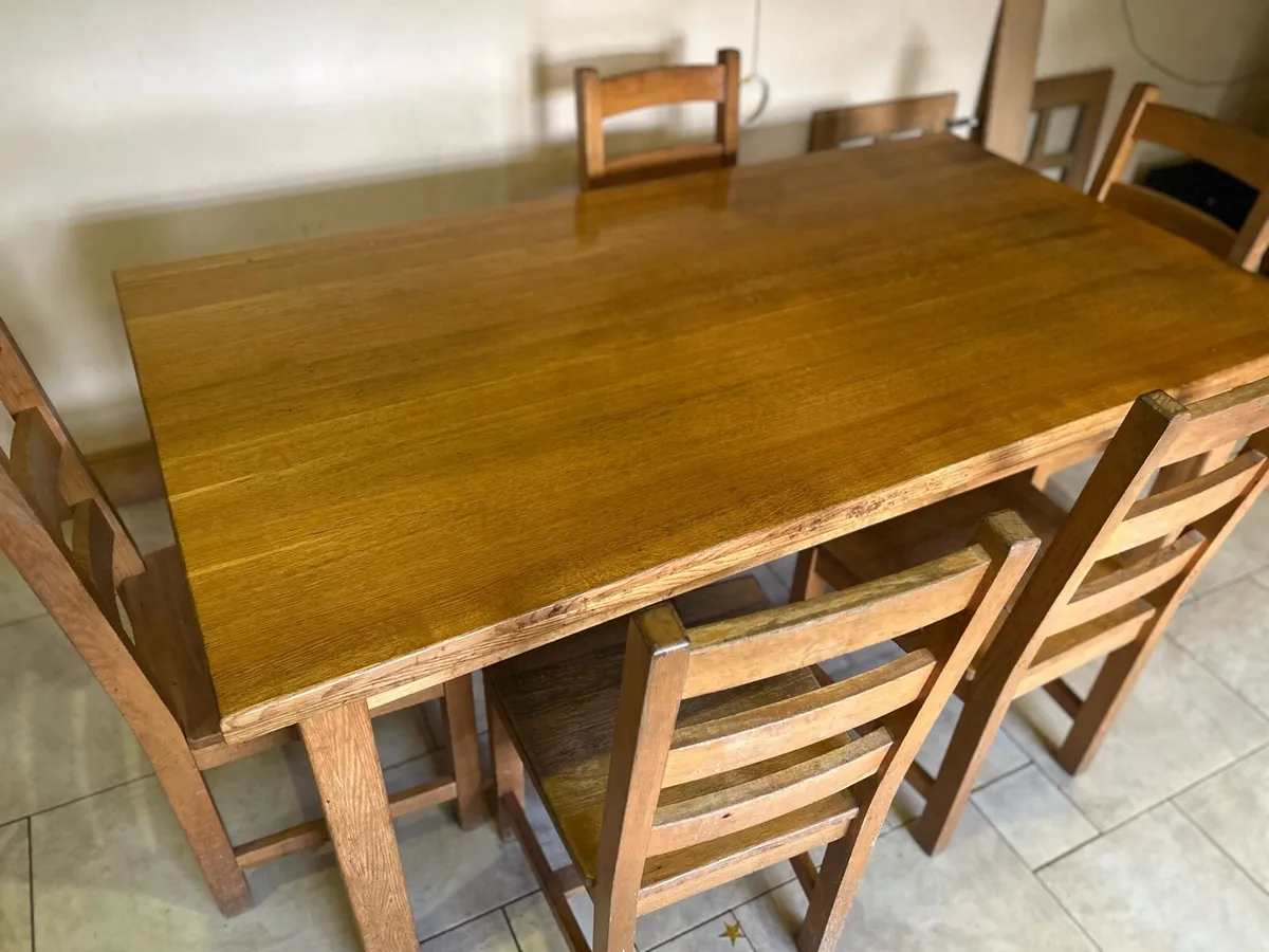 Oak Kitchen Table - Image 4