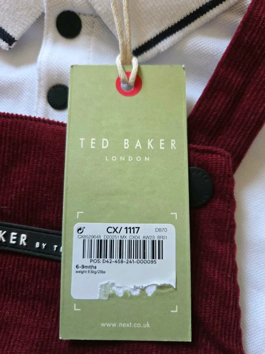 6-9m, With Tags Ted Baker Dungaree Set - Image 4