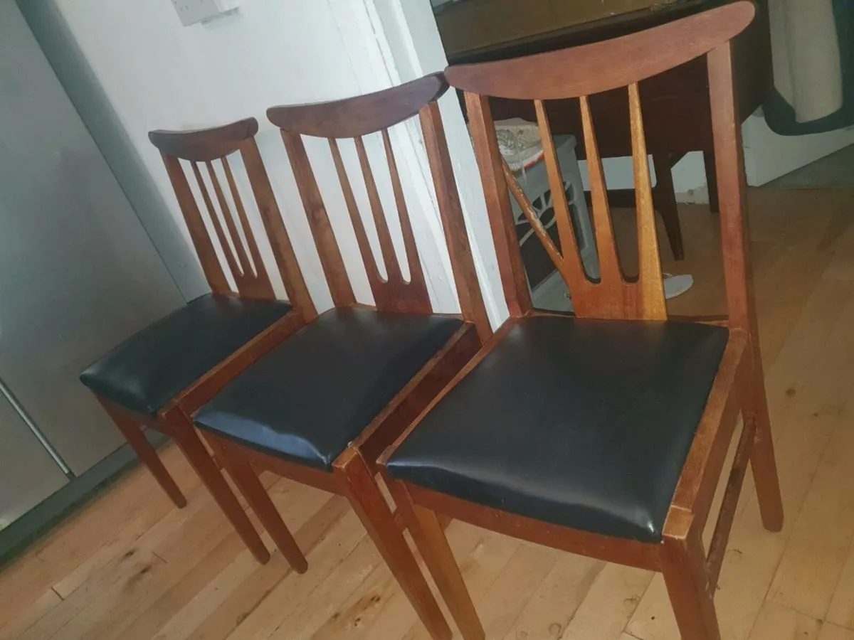 Gplan brasilla dining chairs x3 - Image 4