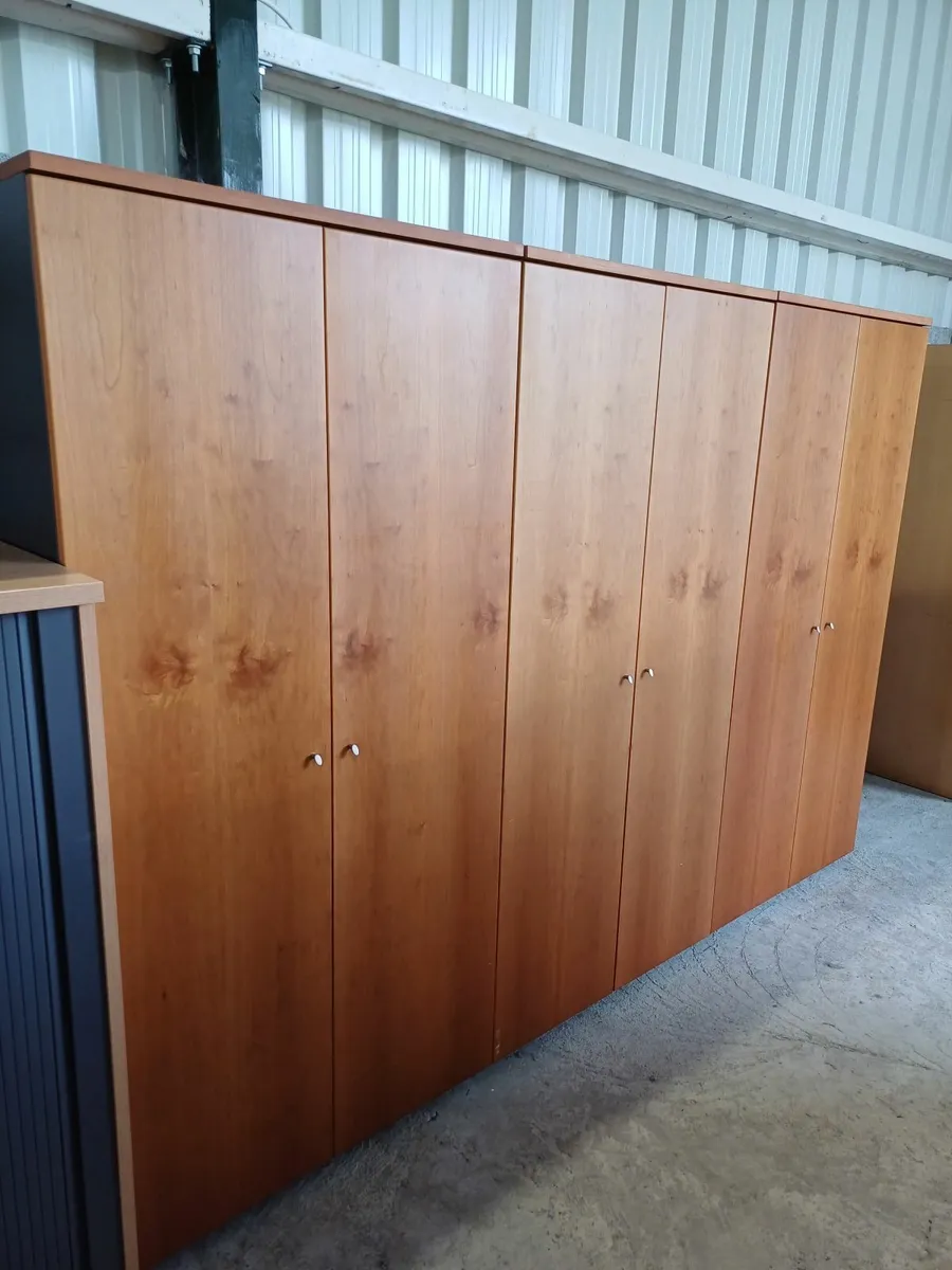 Chestnut Colour Wooden Cabinets - Image 1