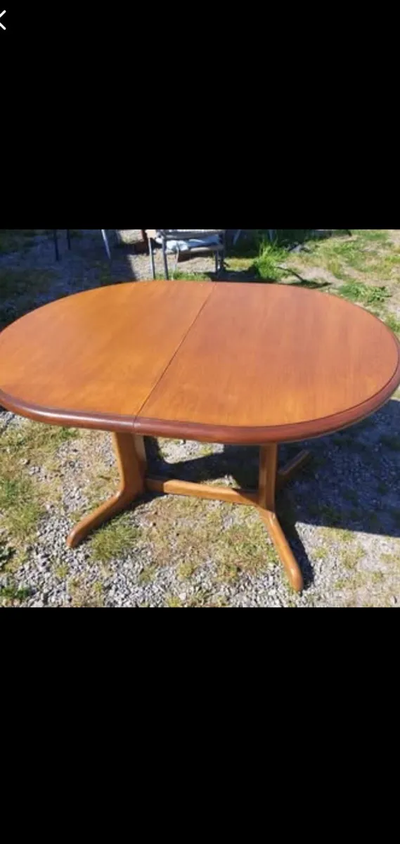Mid century danish teak whale tail dining table - Image 2