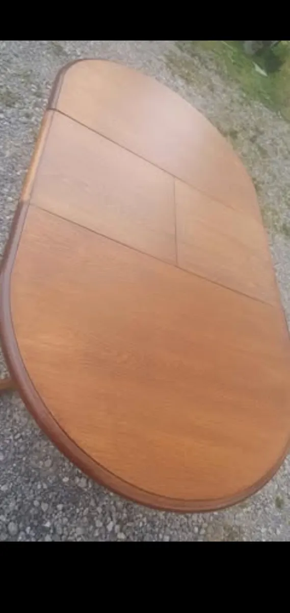 Mid century danish teak whale tail dining table - Image 4
