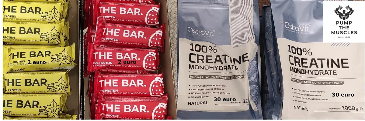 Creatine, whey protein, protein bars - Image 1