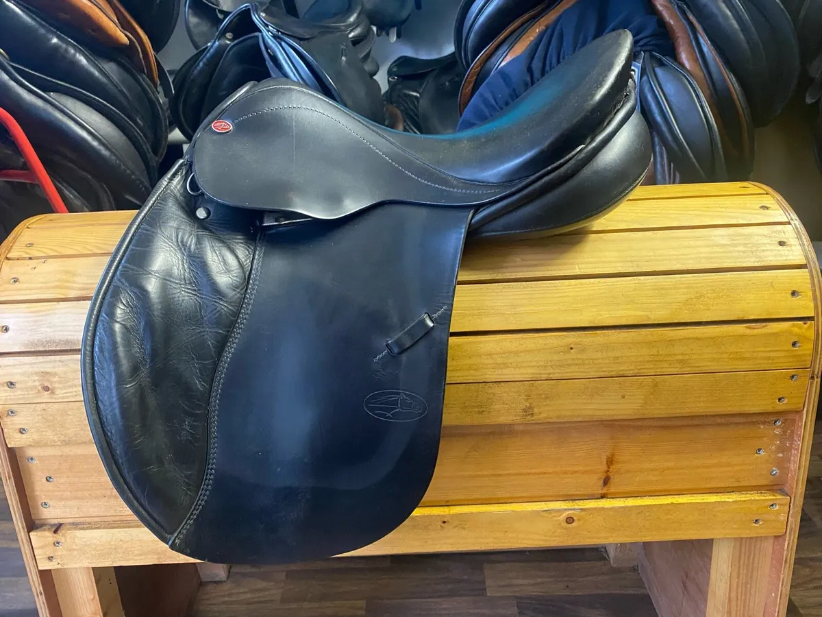 16” lemetex pony black Leather saddle - Image 1
