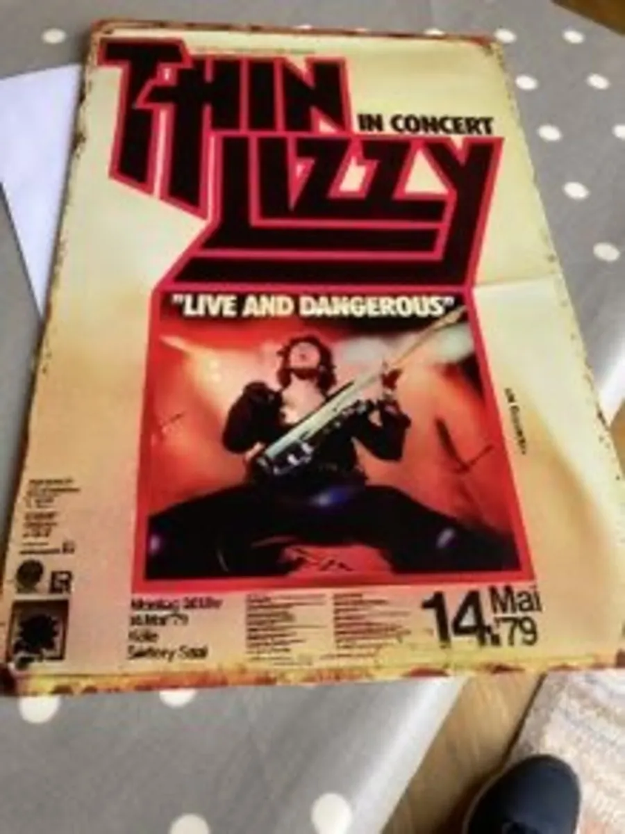 Phil Lynott/Thin Lizzy Metal Wall Plaque