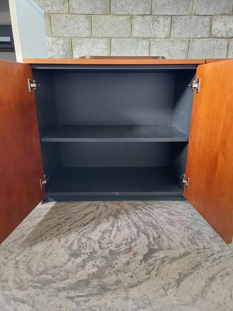 Half Height Chestnut Colour Wood Cabinet - Image 2