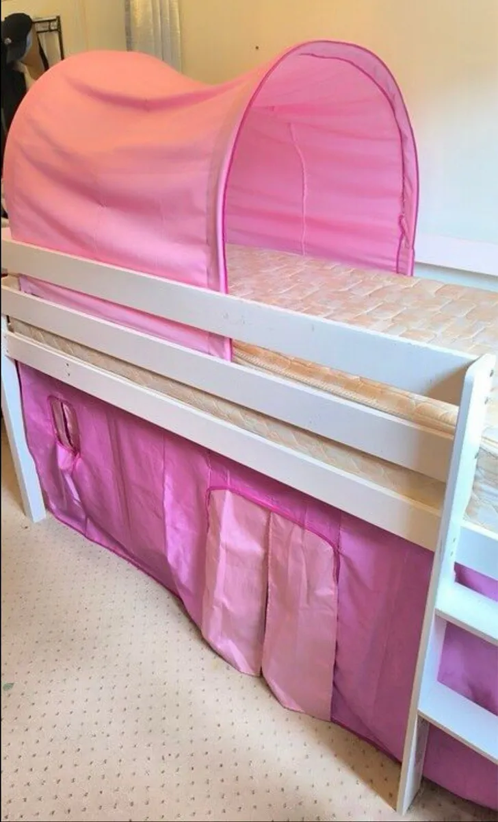 Lovely White Mid Sleeper Children’s Wooden Bed - Image 2