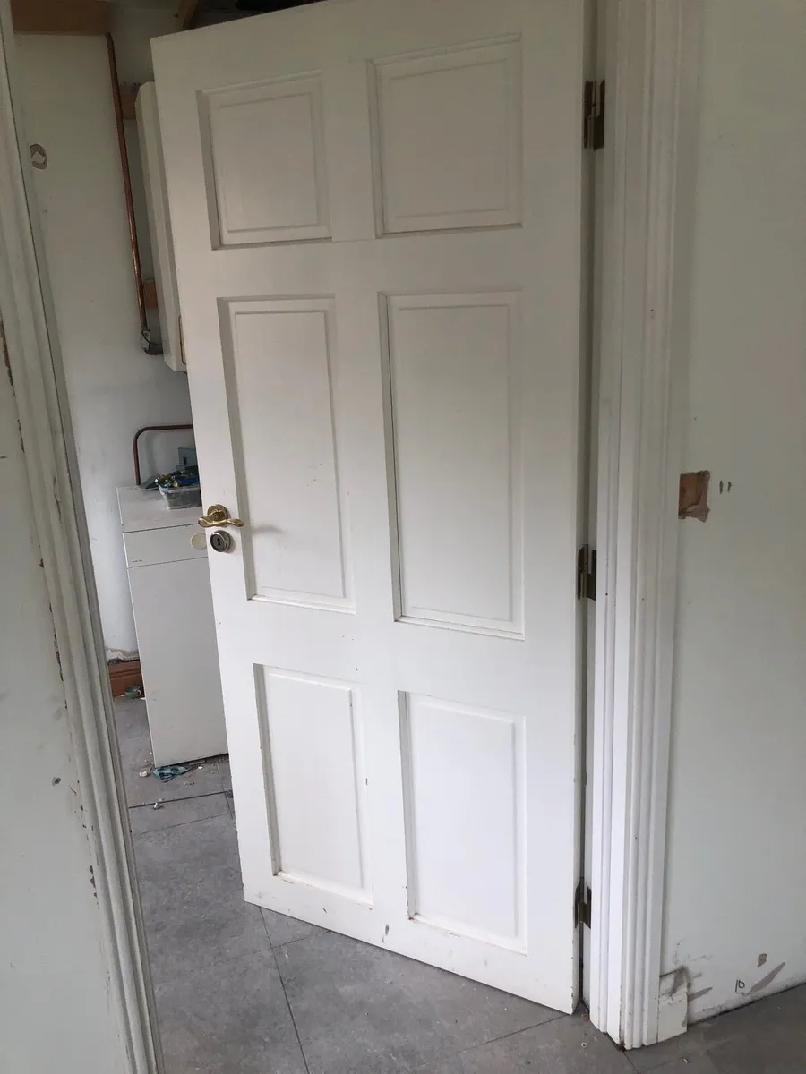 33”/34” pine doors painted white - Image 2