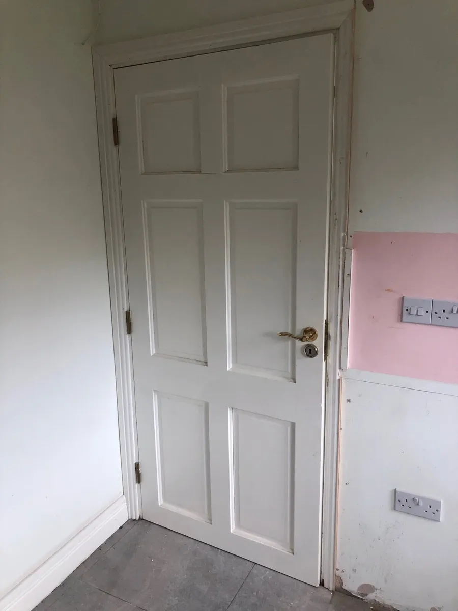 33”/34” pine doors painted white - Image 3