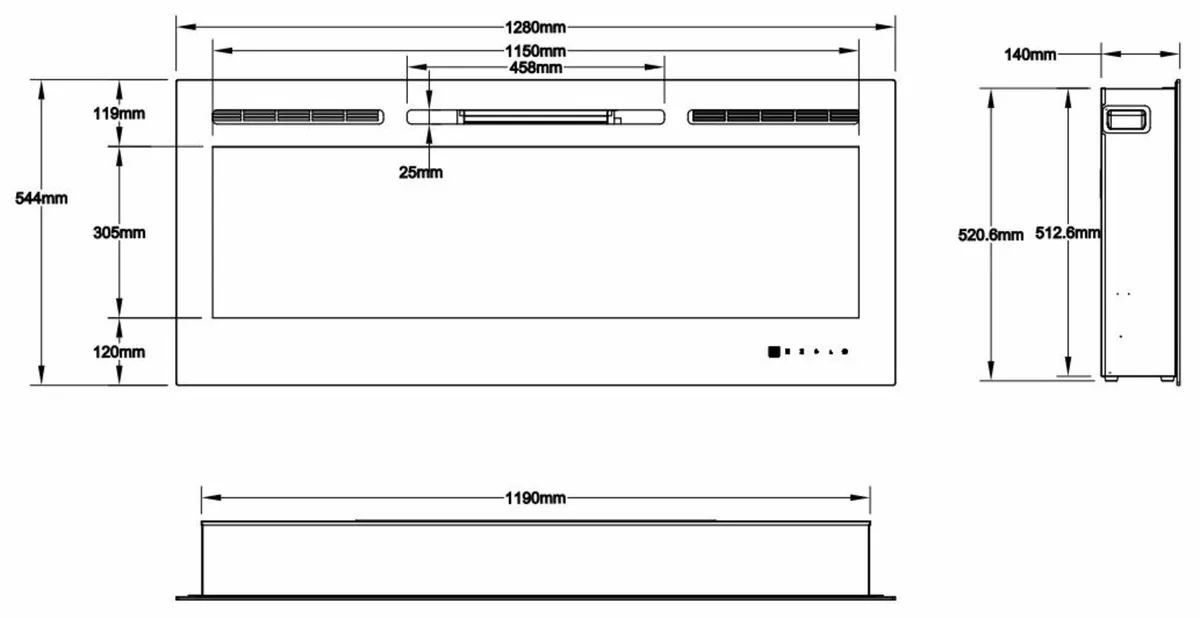 50" Electric fireplace-Insert FREE delivery - Image 3