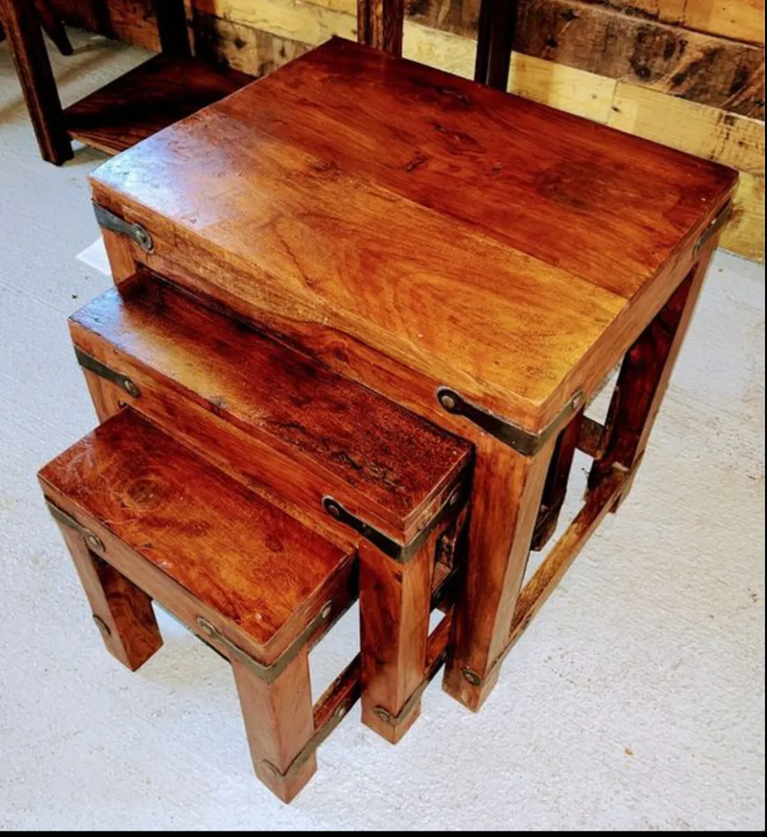 Vintage Indian Rosewood Tables - Image 1