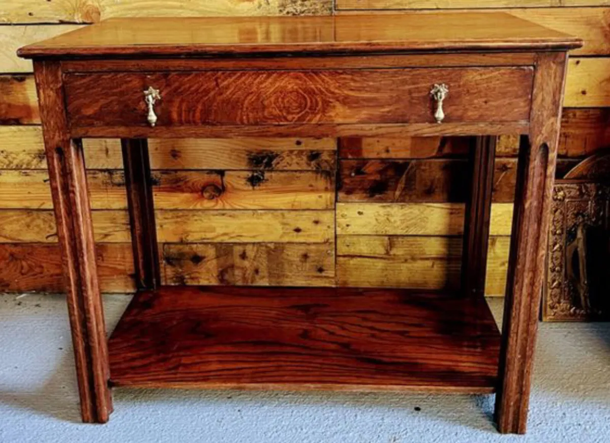 Early 20th Century Oak Two Tier Side Table