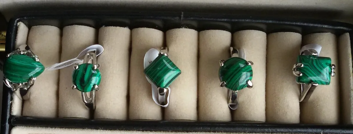 Malachite Rings