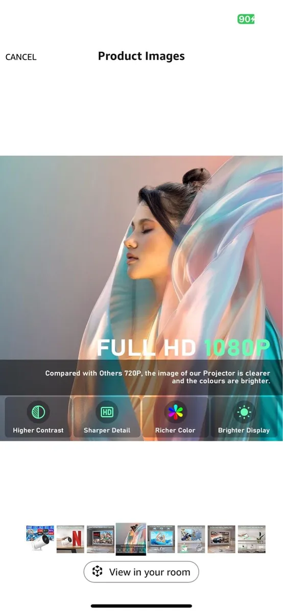 XuanPad 1080P Supported Portable Projector - Image 3
