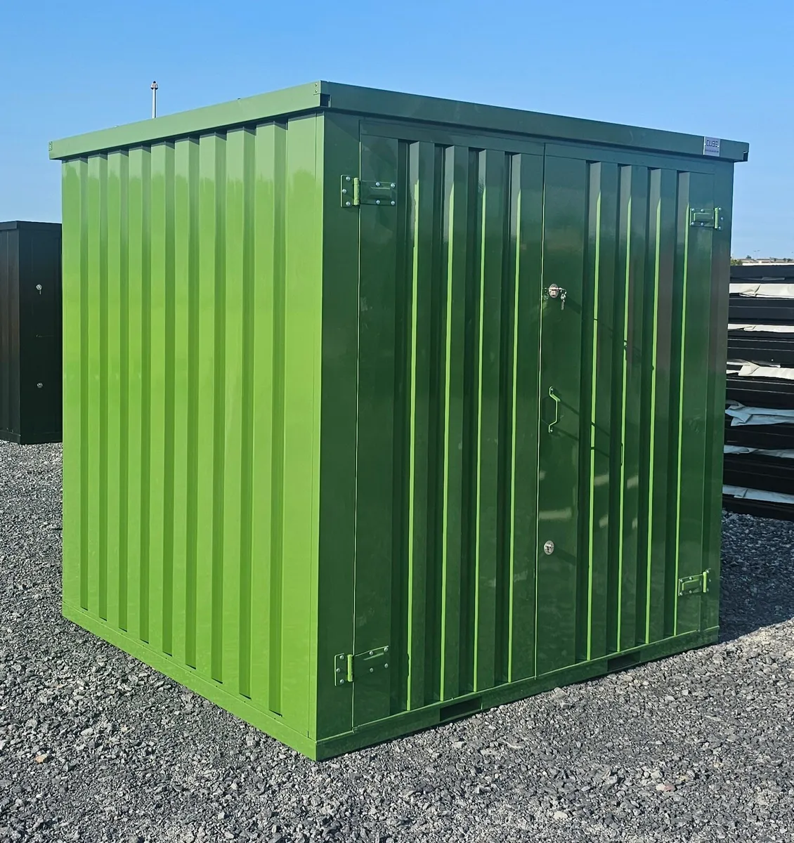 Flatpack storage units, heavy-duty steel shed - Image 1
