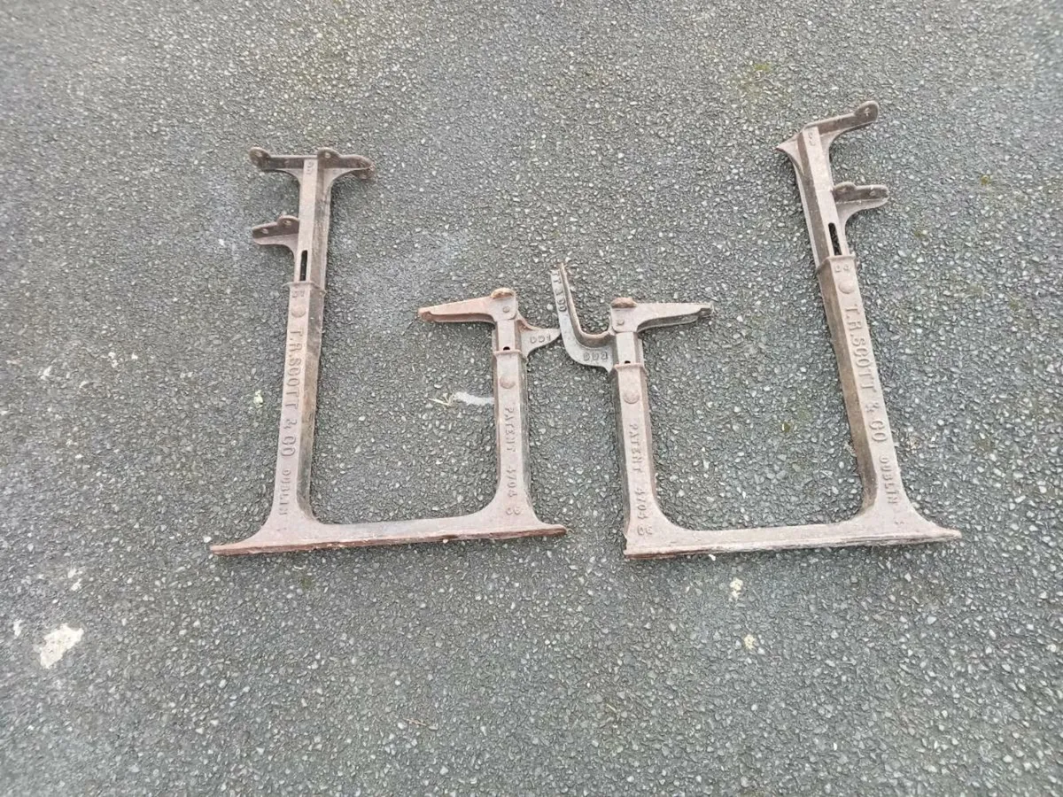 Old school desk frame t r Scott and co Dublin - Image 1