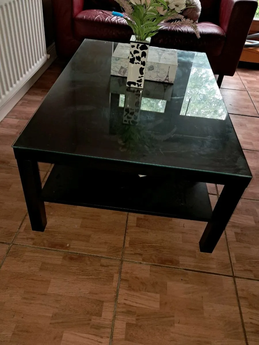 Glass top coffee table - Image 2