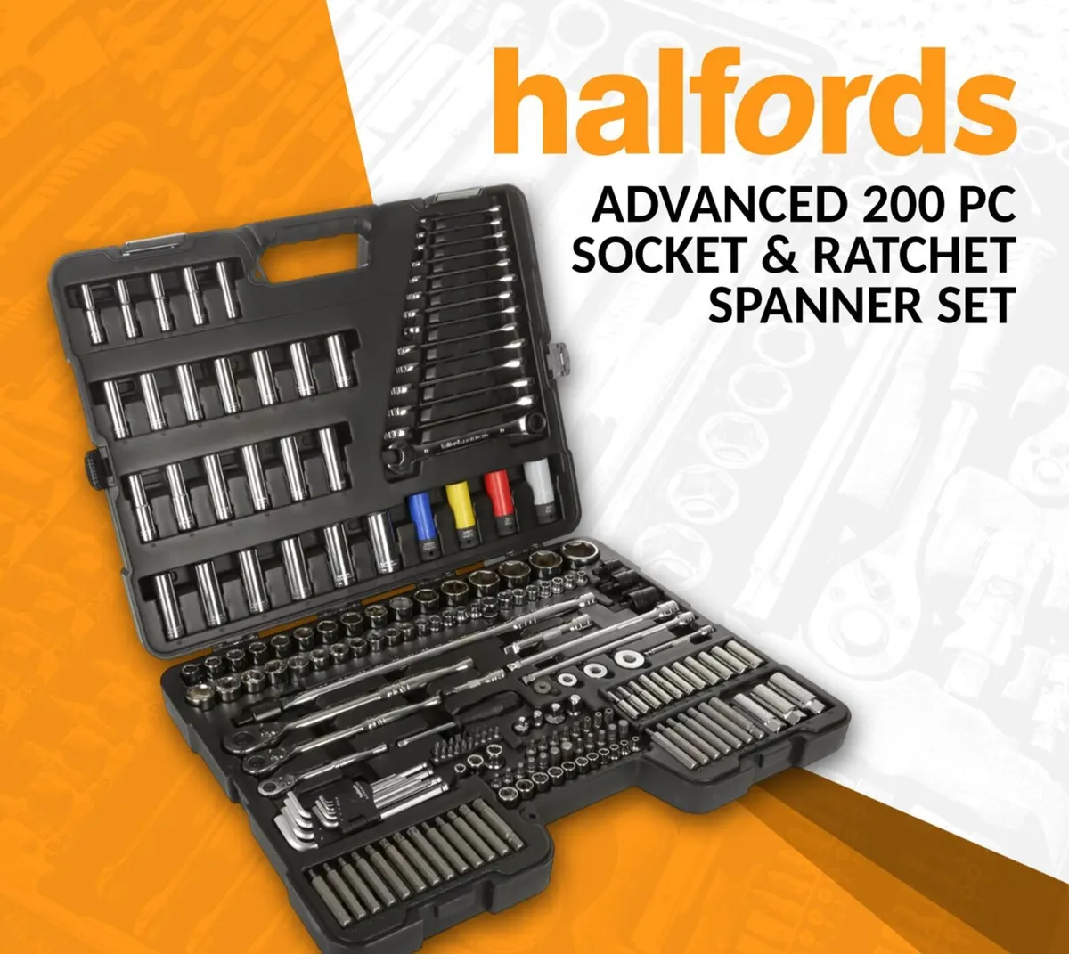 200pce halfords socket set brand new in box - Image 1