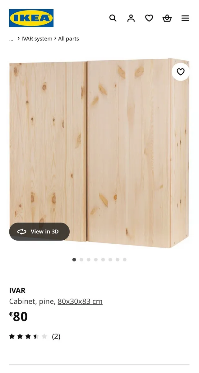 Cabinet, pine, 80x30x83 cm (12 pieces) - Image 2