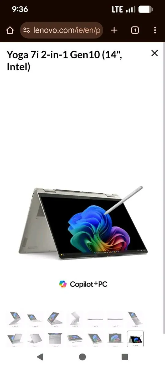 Lenovo Yoga 14" 2-in-1 Intel laptop free headset - Image 2