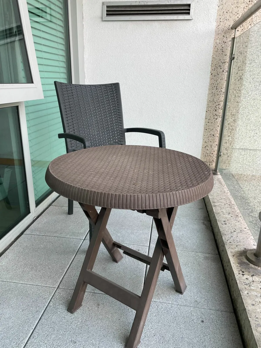 Garden table and chair - Image 1