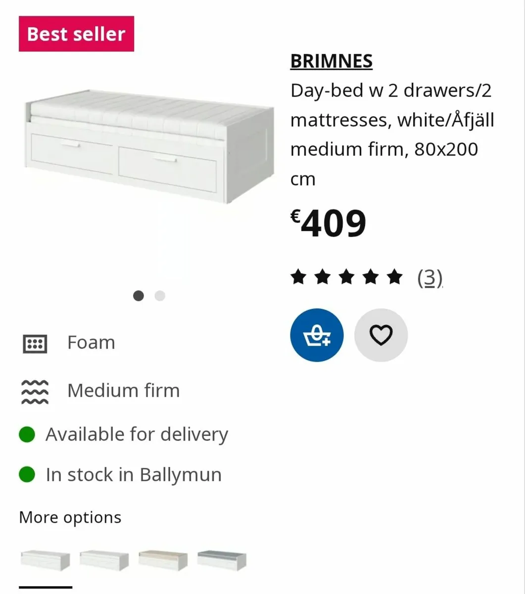 IKEA day bed with big storage box - Image 2
