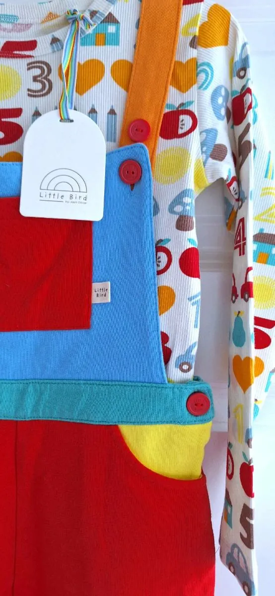 New Boys Dungarees & Top set Cotton 5/6 Y - Image 1