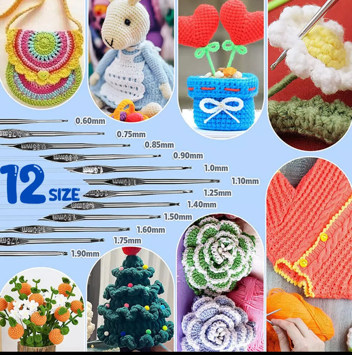 Beginner’s Crochet Kit Ergonomic Set • 109PCS - Image 4