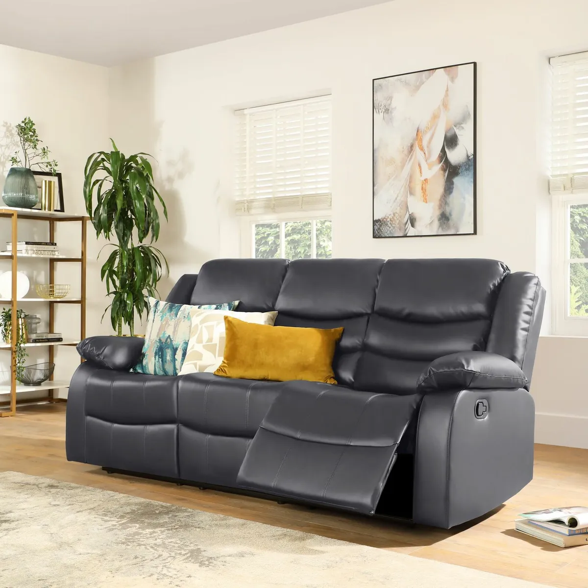 Hudson real leather recliner couches reduced