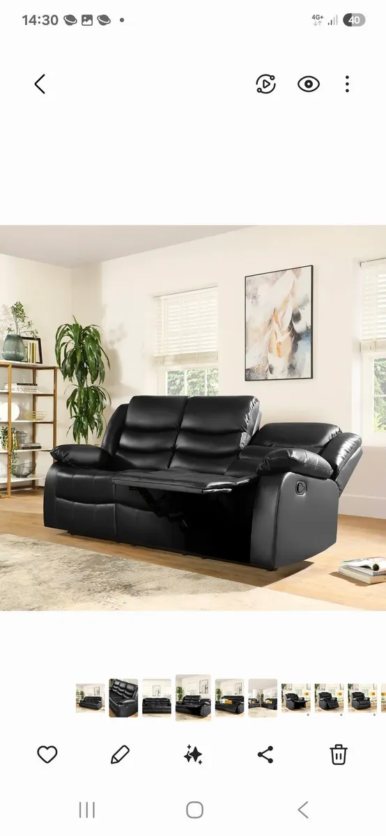 Hudson real leather recliner couches reduced