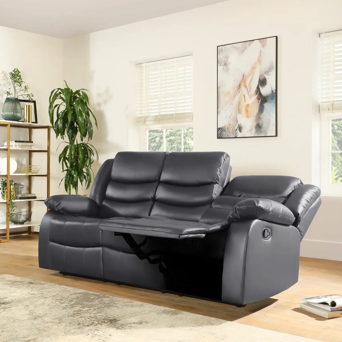 Hudson real leather recliner couches reduced