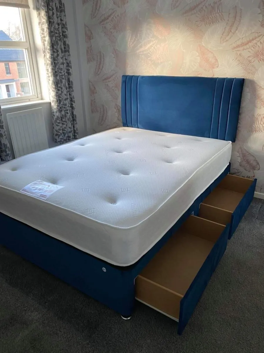 🔱NEW 4FT QUEEN DIVAN BEDS WITH MATTRESS🔱 - Image 2