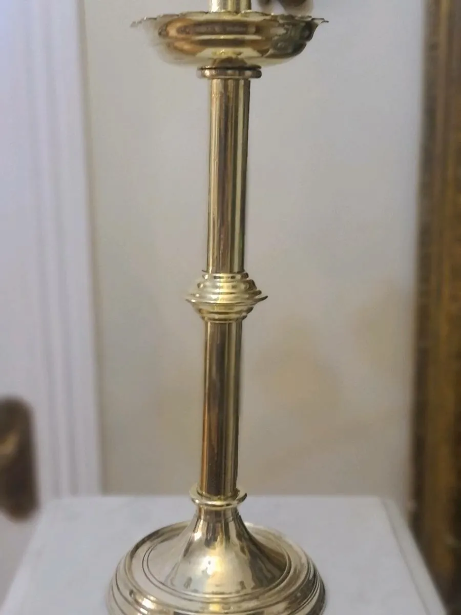 Antique Ecclesiastical Church candle holder - Image 2